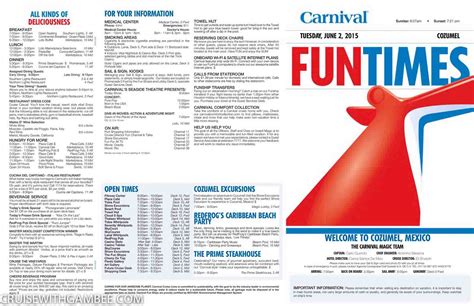 Where to Next? Carnival Magic Voyage Schedule